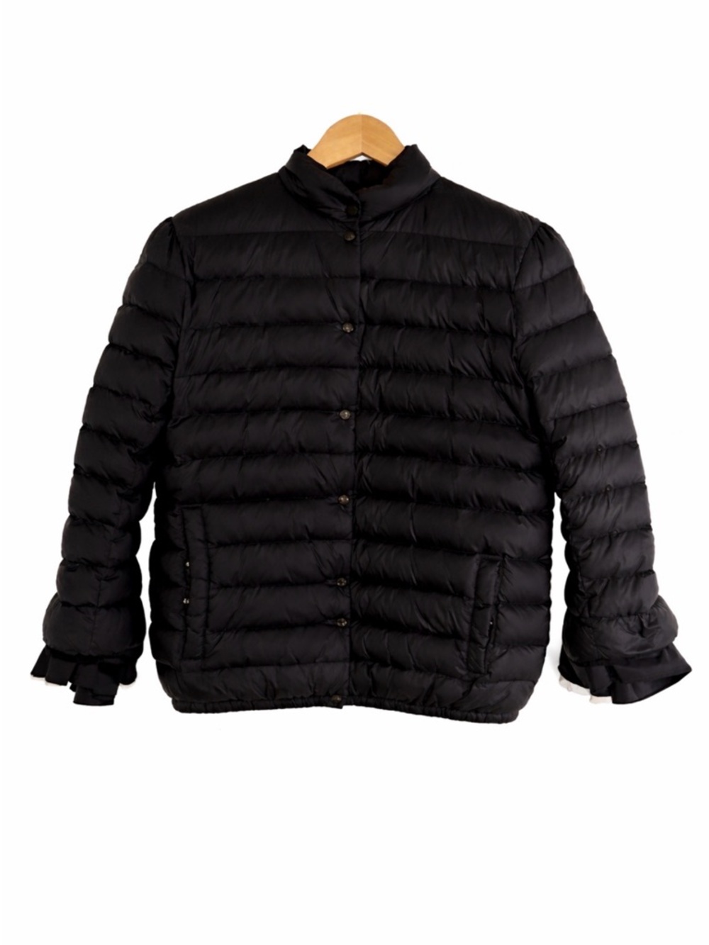 Moncler Black Horizontal Quilted Down Puffer Jacket